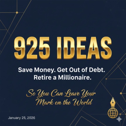 925 Practical Ideas to Save Money, Get Out of Debt, and Retire a Millionaire