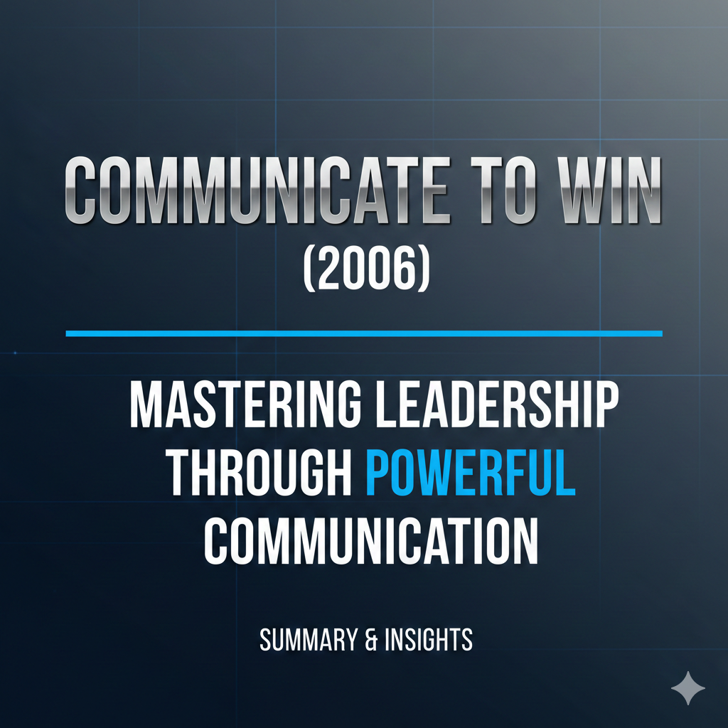 Communicate to Win (2006) – Mastering Leadership Through Powerful Communication Communicate to Win (2006) – Mastering Leadership Through Powerful Communication