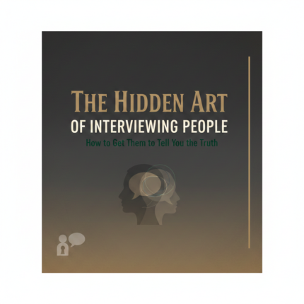 The Hidden Art of Interviewing People – How to Get Them to Tell You the Truth